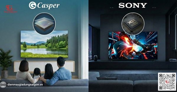 So sánh tivi Casper và Sony về chát lượng hiển thị