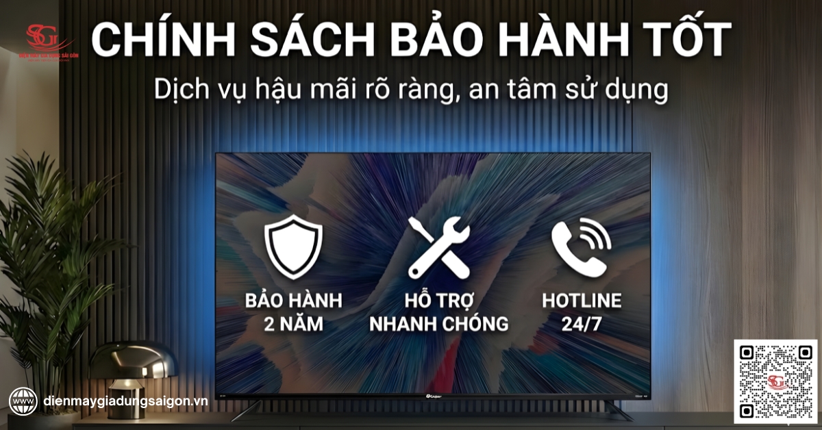Tivi Casper có tốt không về chính sách bảo hành dịch vụ hậu mãi