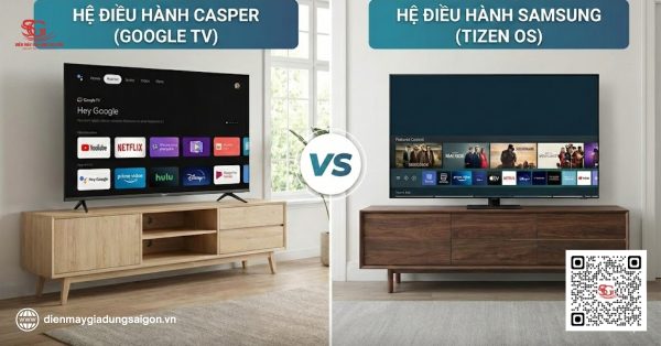 So sánh tivi Casper và Samsung về hệ điều hành