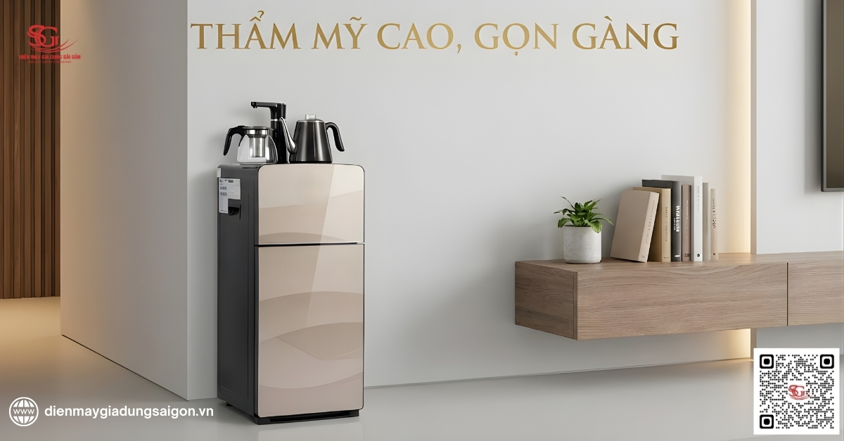 Cây nước nóng lạnh 1 vòi có thẩm mỹ cao, gọn gàng