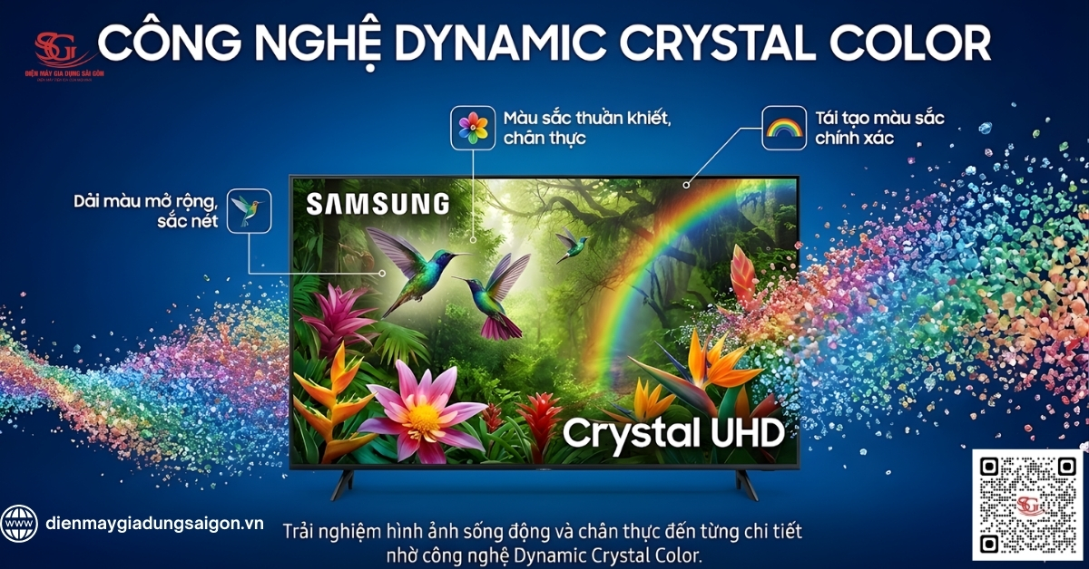 Công nghệ Dynamic Crystal Color cho màu sắc chân thực