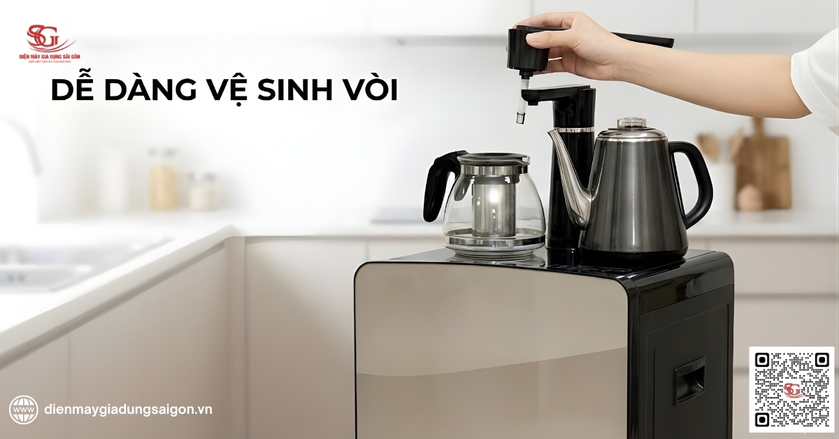 Dễ dàng vệ sinh vòi cây nước nóng lạnh 1 vòi