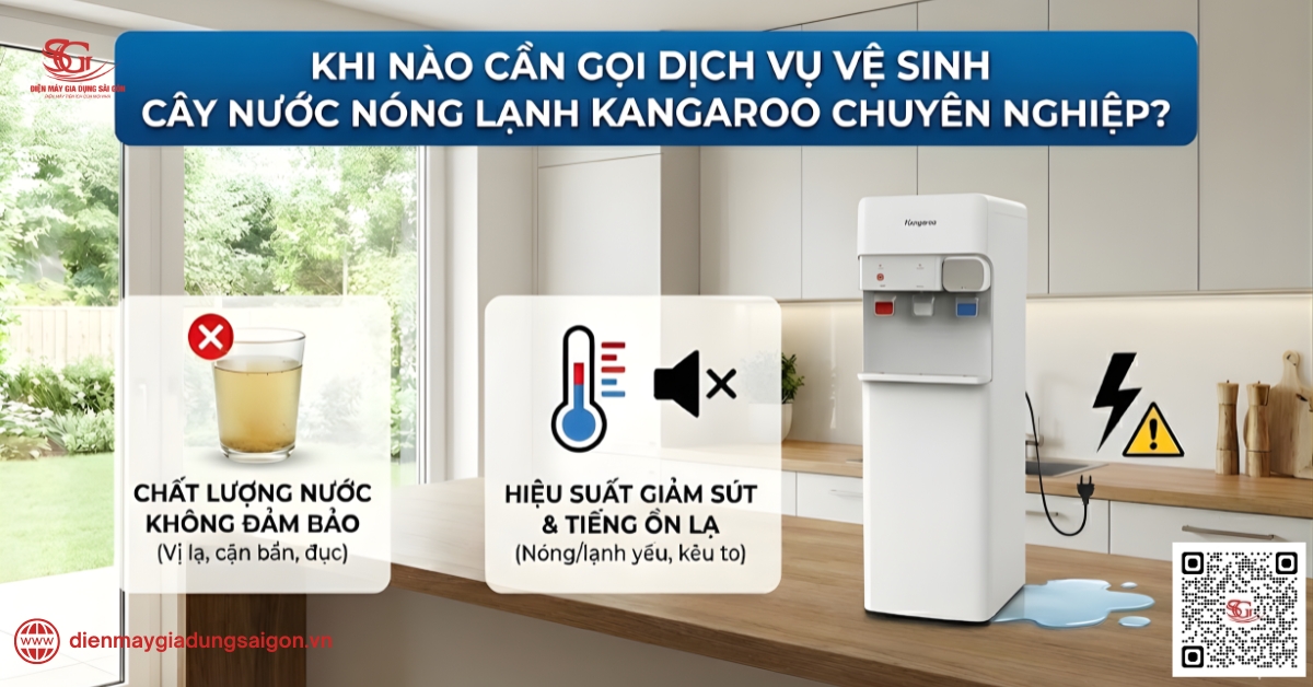Khi nào cần gọi dịch vụ vệ sinh cây nước nóng lạnh Kangaroo?