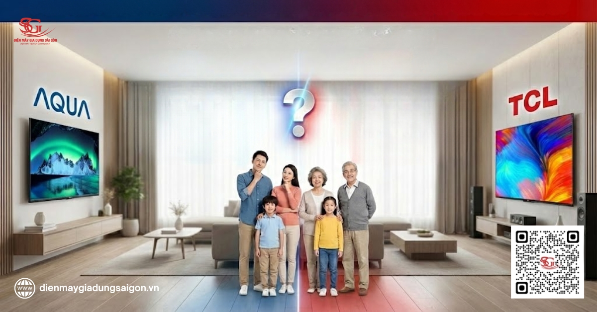 So sánh tivi AQua hay TCL để quyết định mua hãng nào cho gia đình?