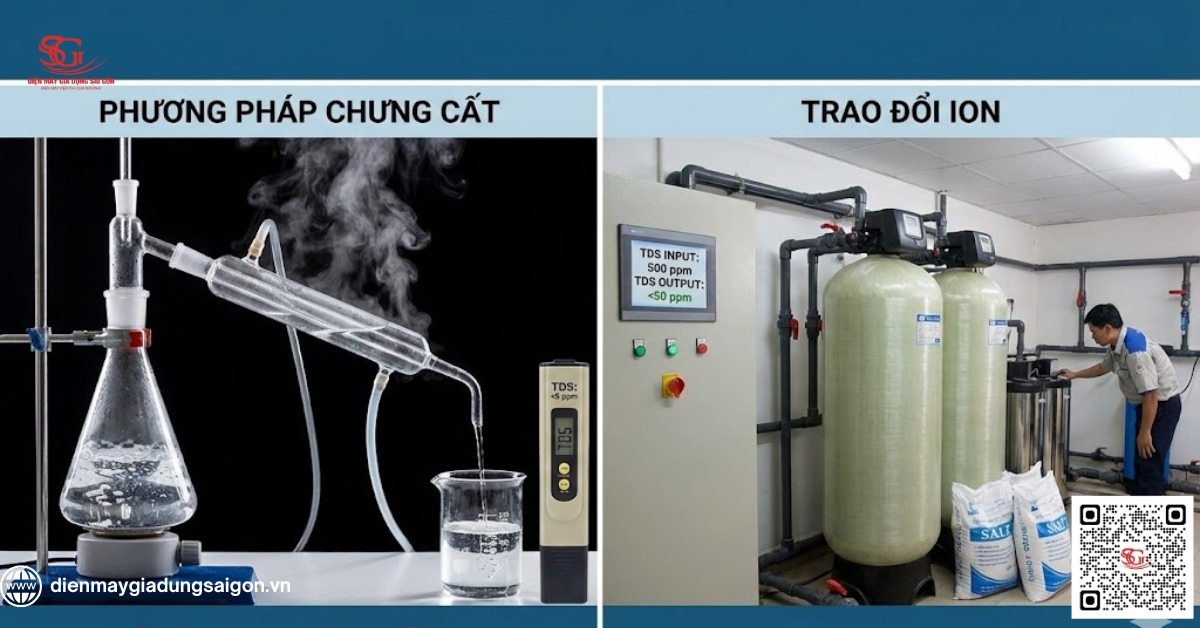 Phương pháp chưng cất và trao đổi ion
