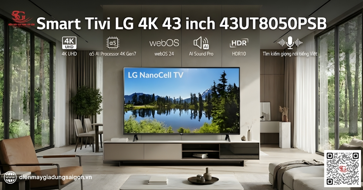 Smart Tivi LG NanoCell AI 4K 43 inch 43UT8050PSB