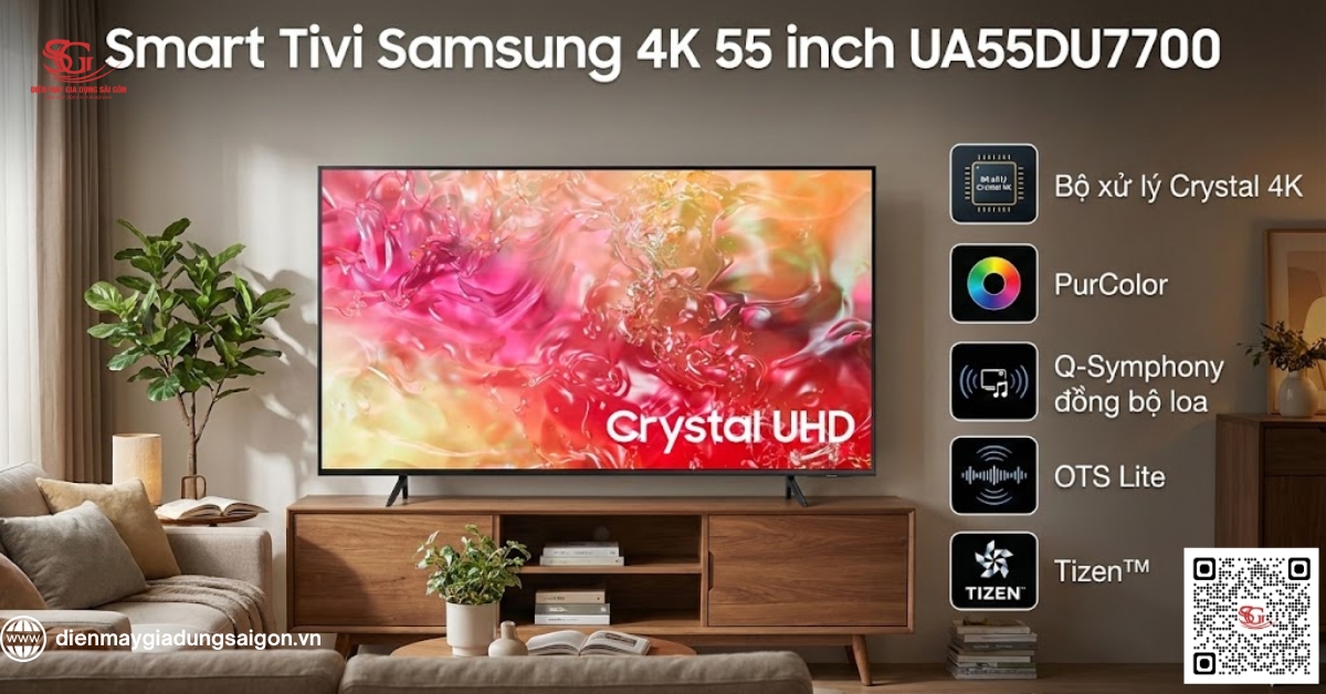 Smart Tivi Samsung 4K 55 inch UA55DU7700