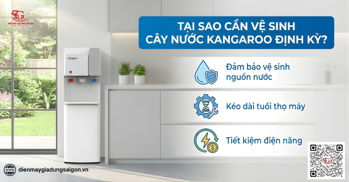 Tại sao cần vệ sinh cây nước nóng lạnh Kangaroo định kỳ?