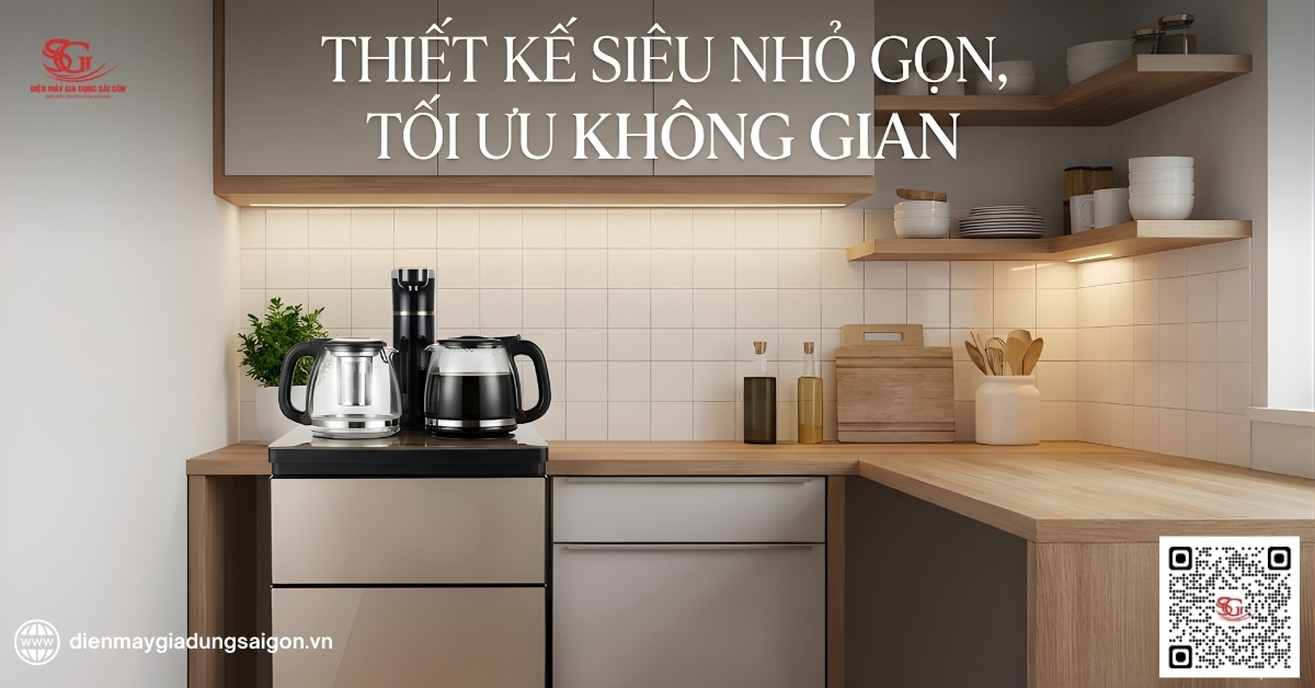 Thiết kế siêu nhỏ gọn, tối ưu không gian của cây nước nóng lạnh 1 vòi