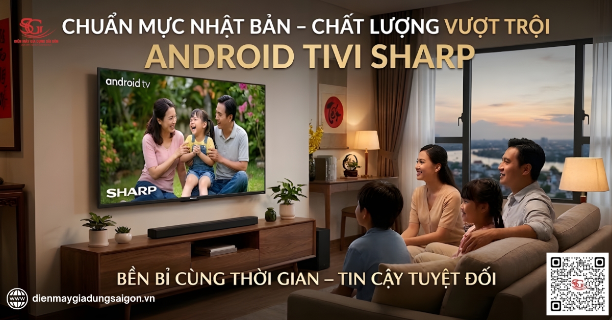 Android Tivi Sharp – Chuẩn mực Nhật Bản, bền bỉ cùng thời gian