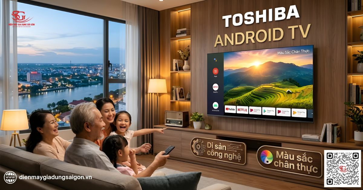 Android Tivi Toshiba – Di sản công nghệ, màu sắc chân thực