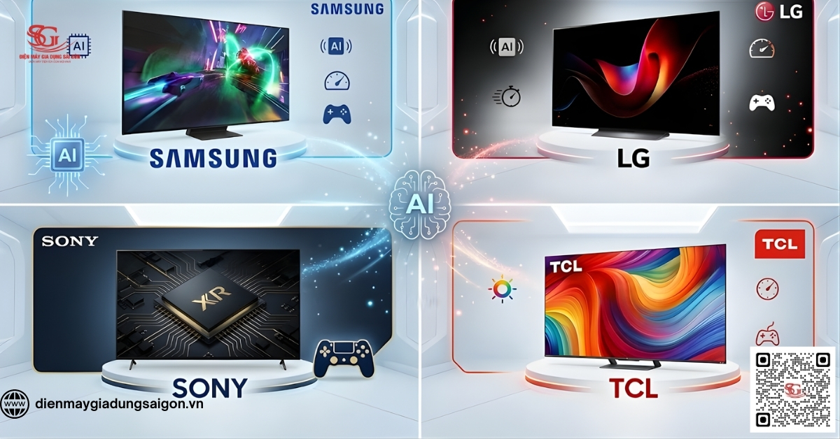 Các thương hiệu tivi đi đầu về công nghệ AI Auto Game hiện nay