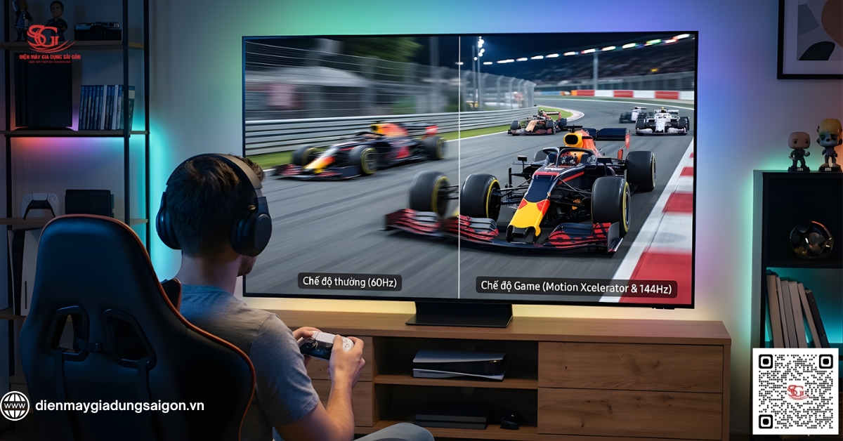 Chế độ Game (Motion Xcelerator) & Tần số quét 144Hz