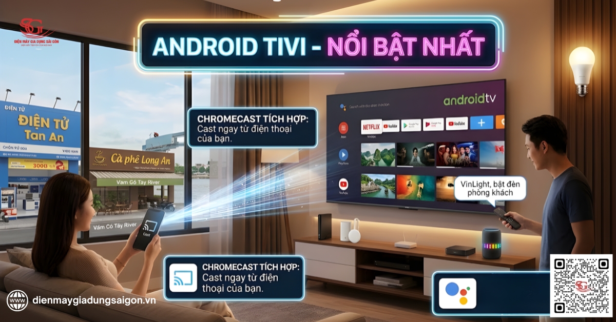 Chromecast tích hợp & Kết nối thông minh
