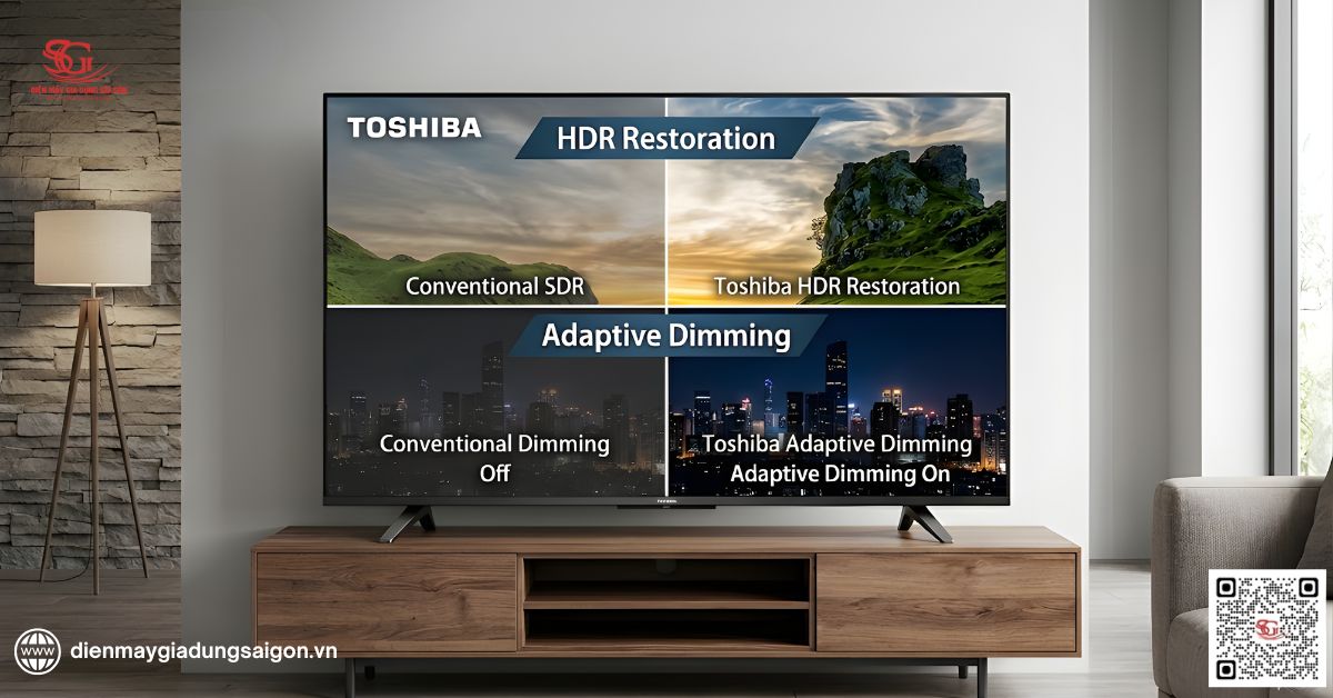 Công nghệ HDR Restoration / Adaptive Dimming trên Tivi Toshiba