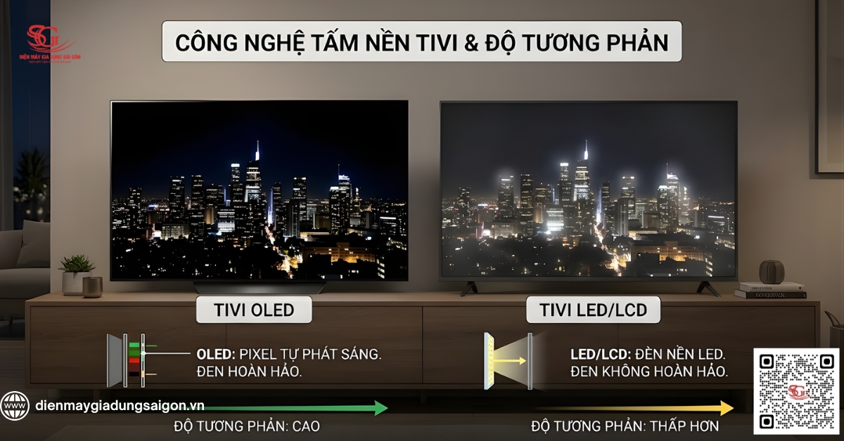 Công nghệ tấm nền (OLED vs LED/LCD)