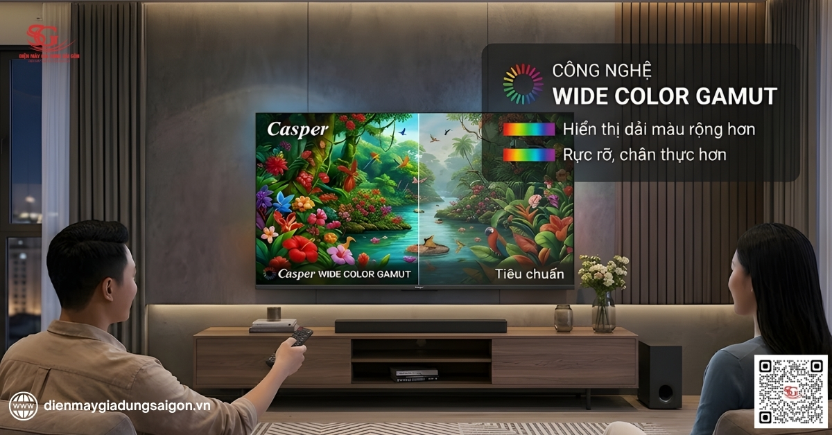 Công nghệ Wide Color Gamut (WCG) trên tivi Casper