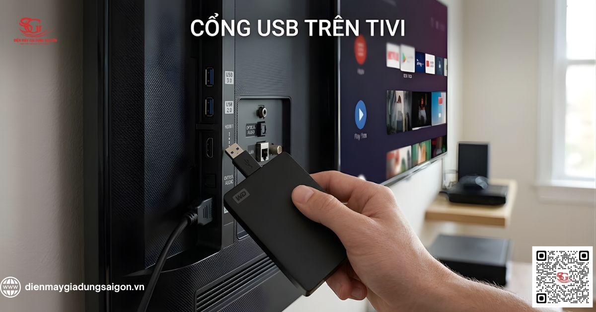 Cổng USB trên tivi là gì