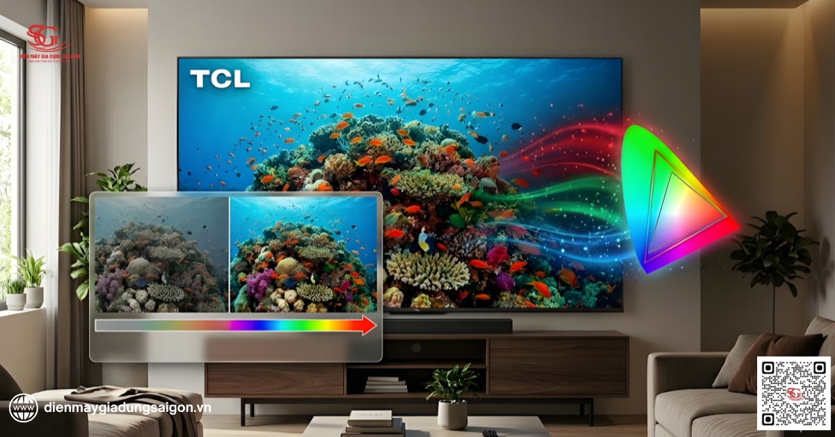 Dải màu rộng (WCG - Wide Color Gamut) trên Tivi TCL