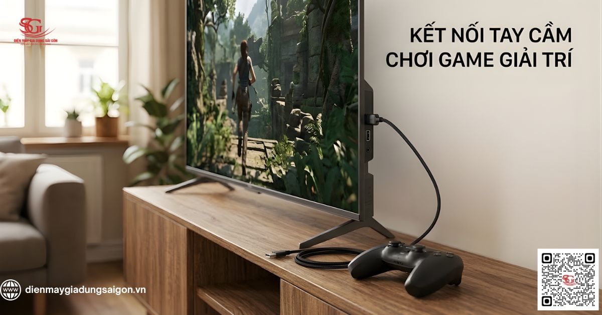 Kết nối tay cầm chơi game giải trí