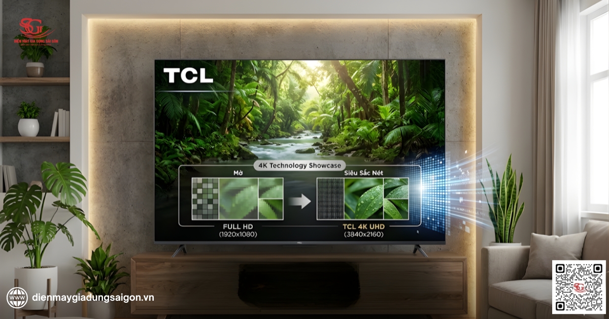 Màn hình 4K trên tivi TCL