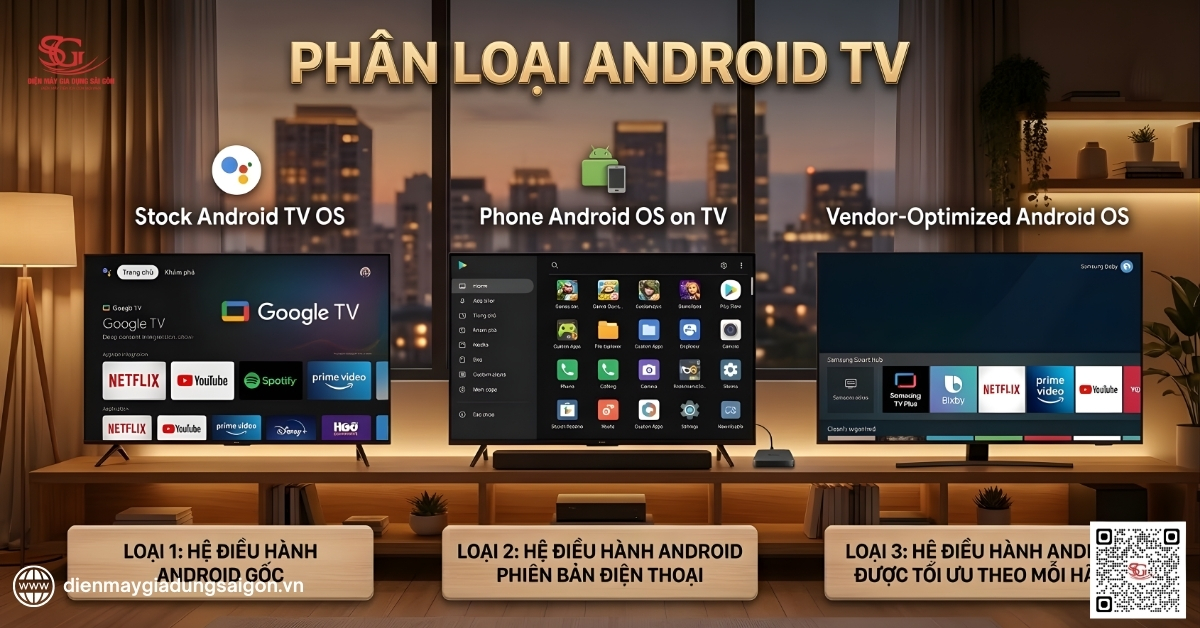 Phân loại Android Tivi trên thị trường hiện nay
