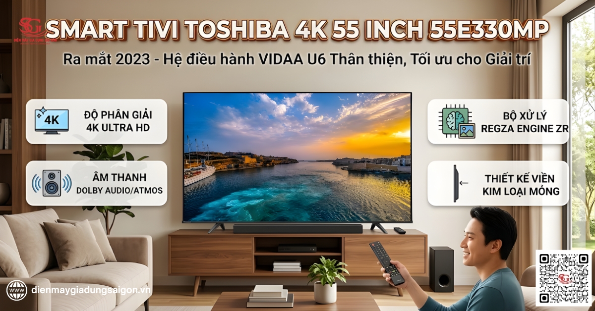Smart Tivi Toshiba 4K 55 inch 55E330MP