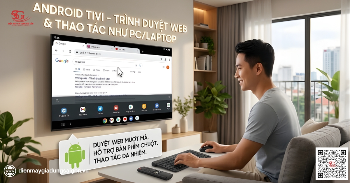 Trình duyệt web và thao tác như PC/Laptop
