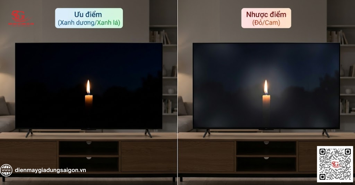 Ưu điểm và Nhược điểm của Local Dimming trên tivi