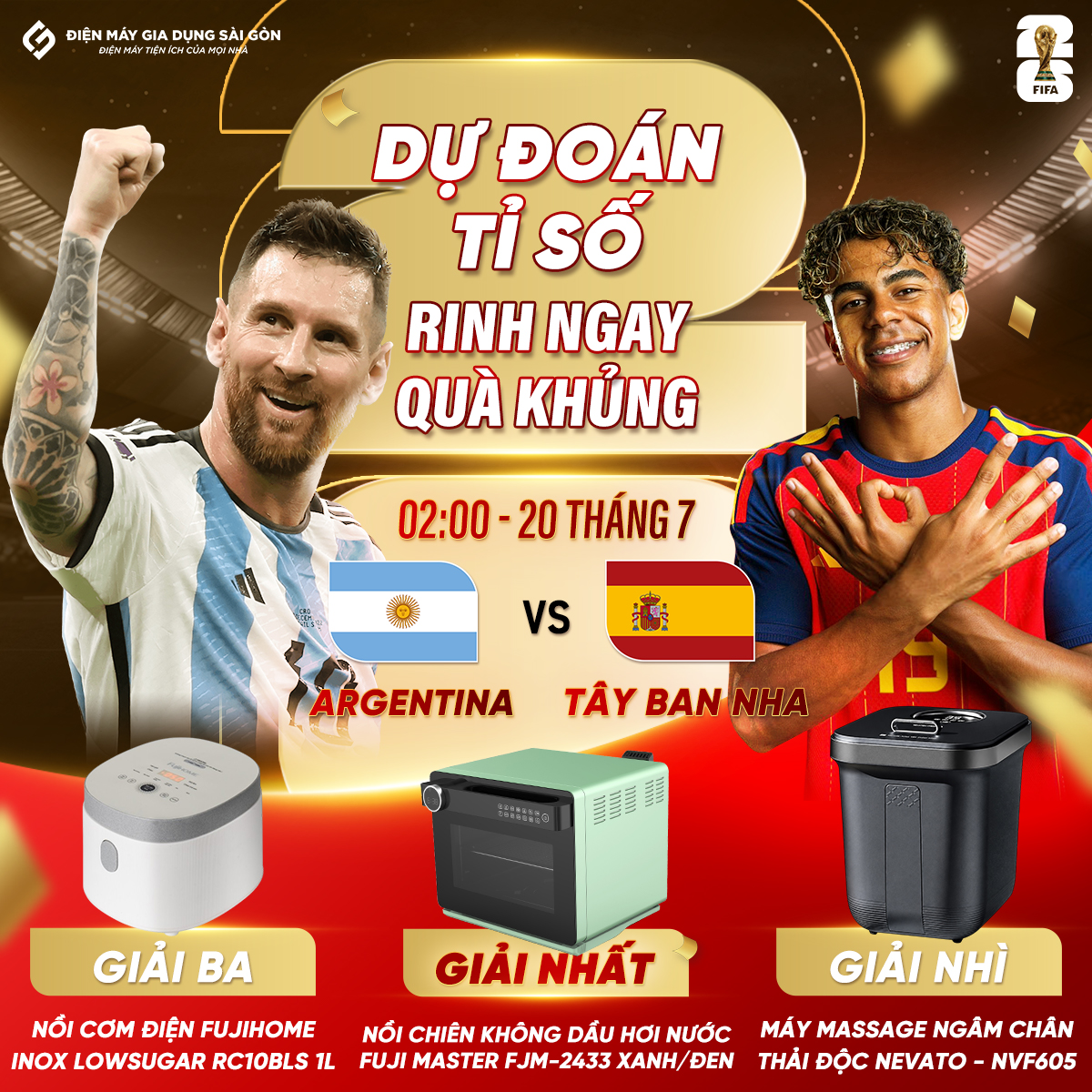 Chung kết World Cup 2026 - Argentina & Tây Ban Nha