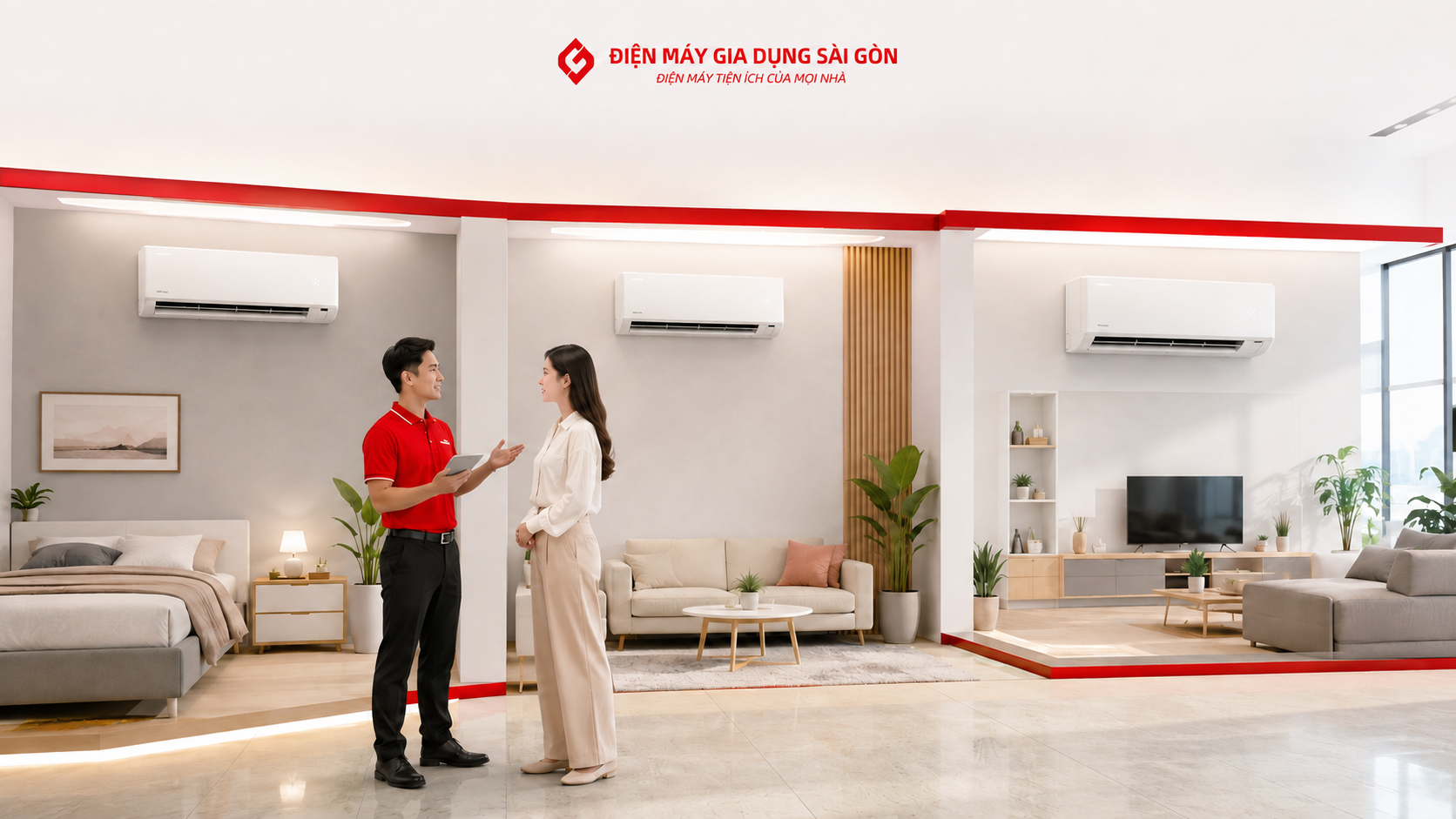 Nhân viên tư vấn chọn công suất máy lạnh Inverter theo diện tích phòng