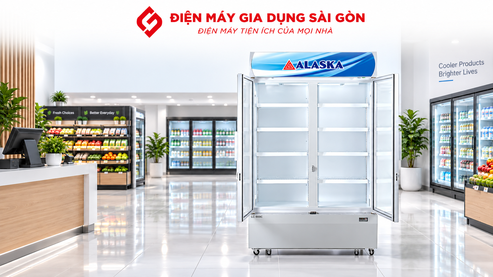Cách sắp xếp hàng hóa trong Tủ Mát Alaska LC-800C
