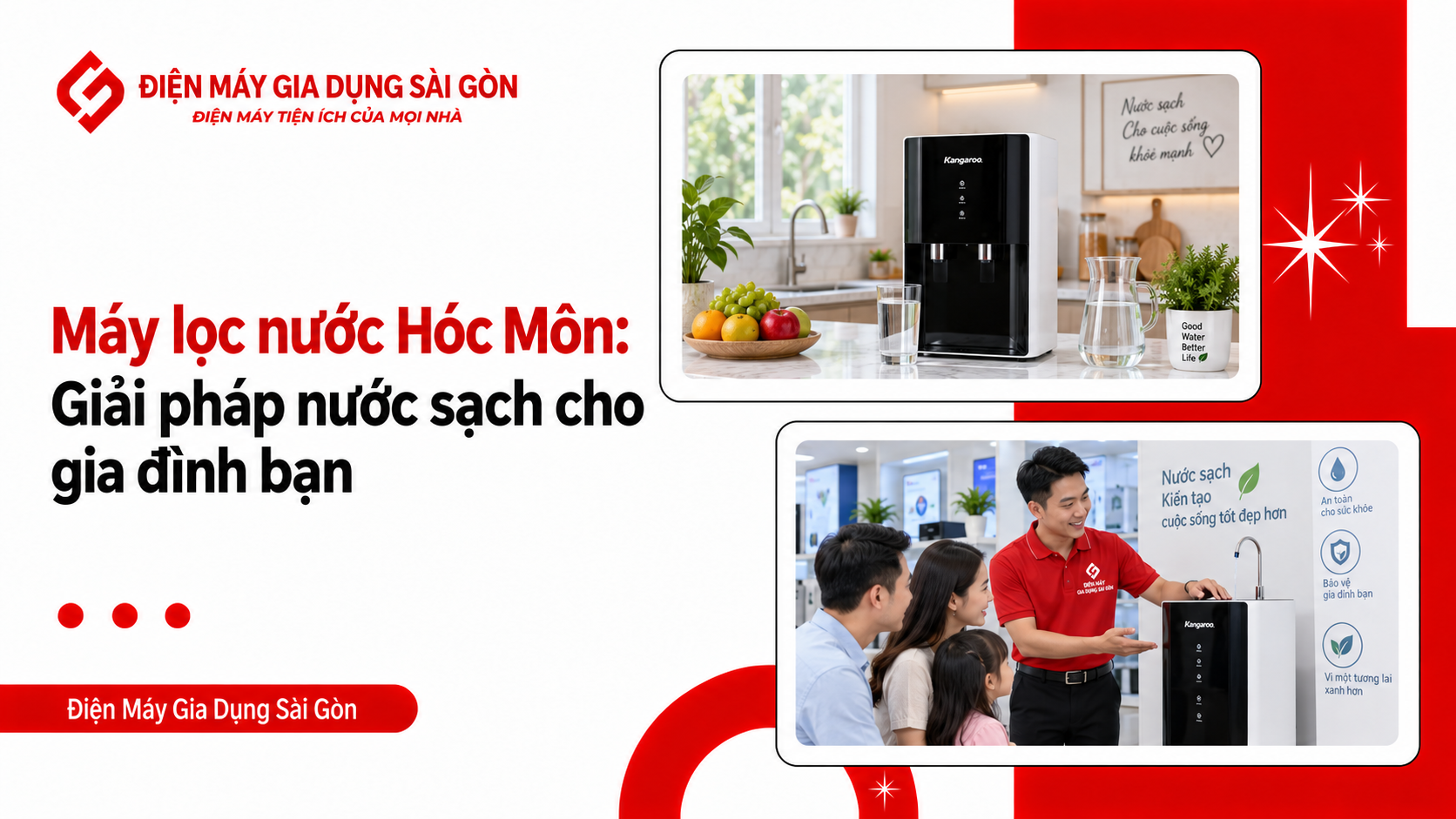 Máy lọc nước Hóc Môn: Giải pháp nước sạch cho gia đình bạn