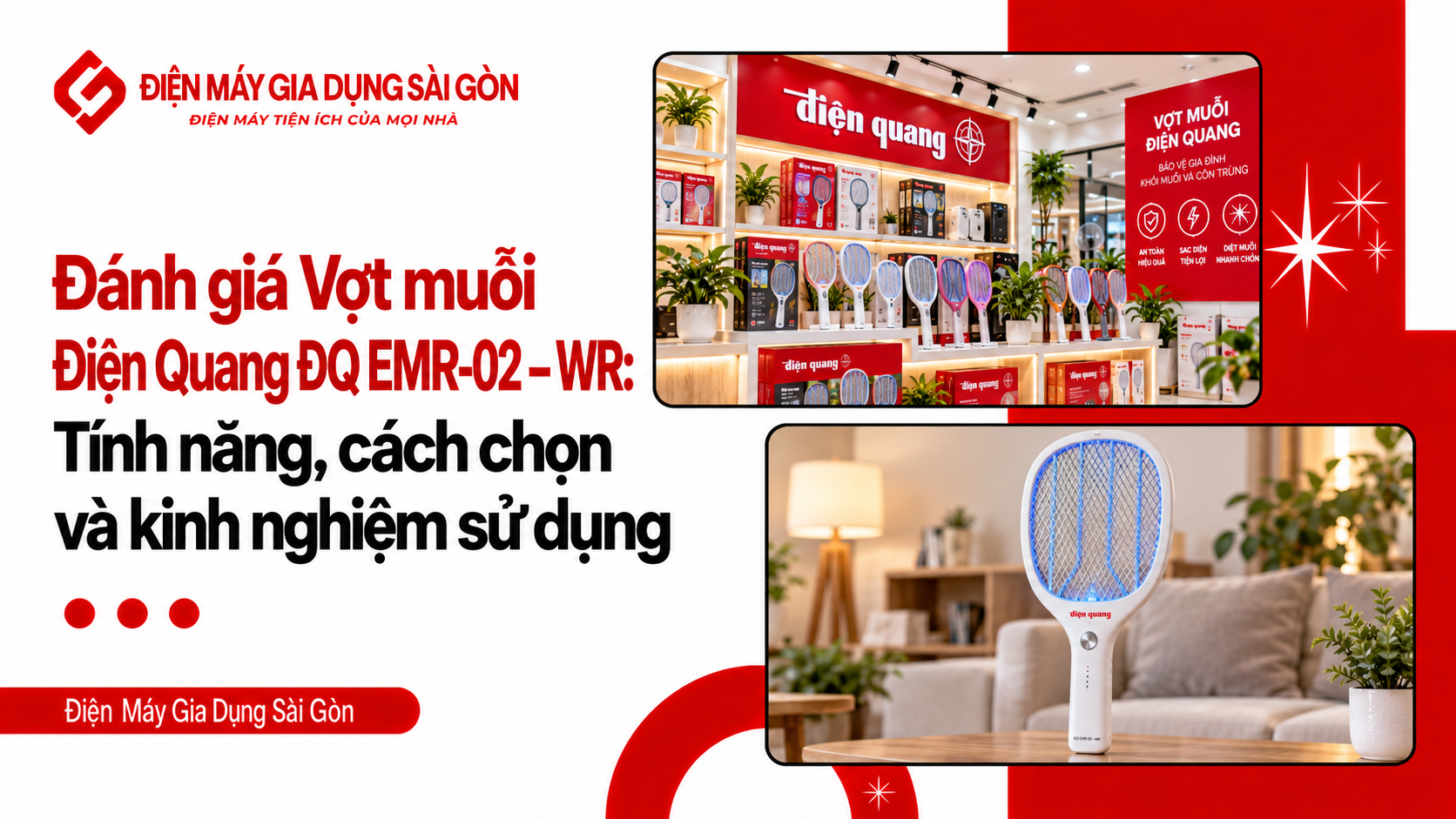 Đánh giá vợt muỗi Điện Quang ĐQ EMR-02-WR tính năng và kinh nghiệm sử dụng