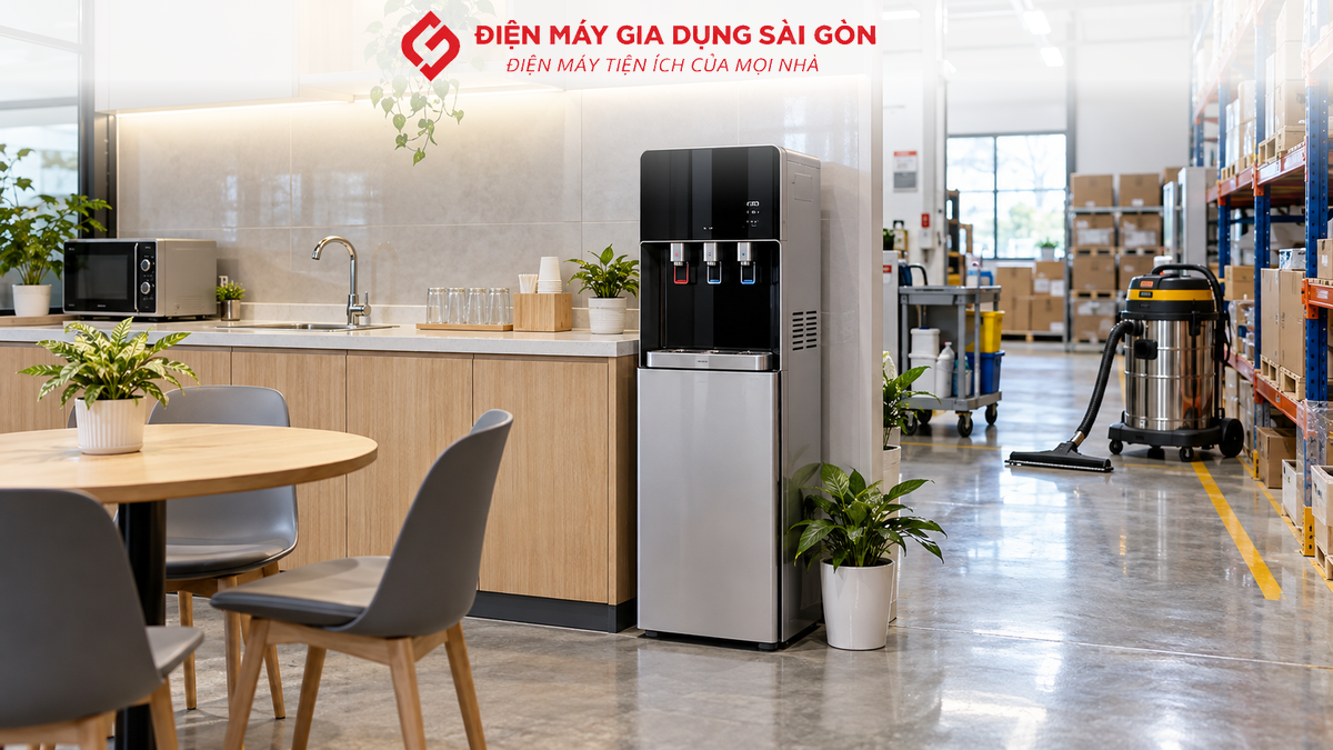 Máy lọc nước RO và máy hút bụi công nghiệp trong văn phòng, nhà xưởng tại Quận 12