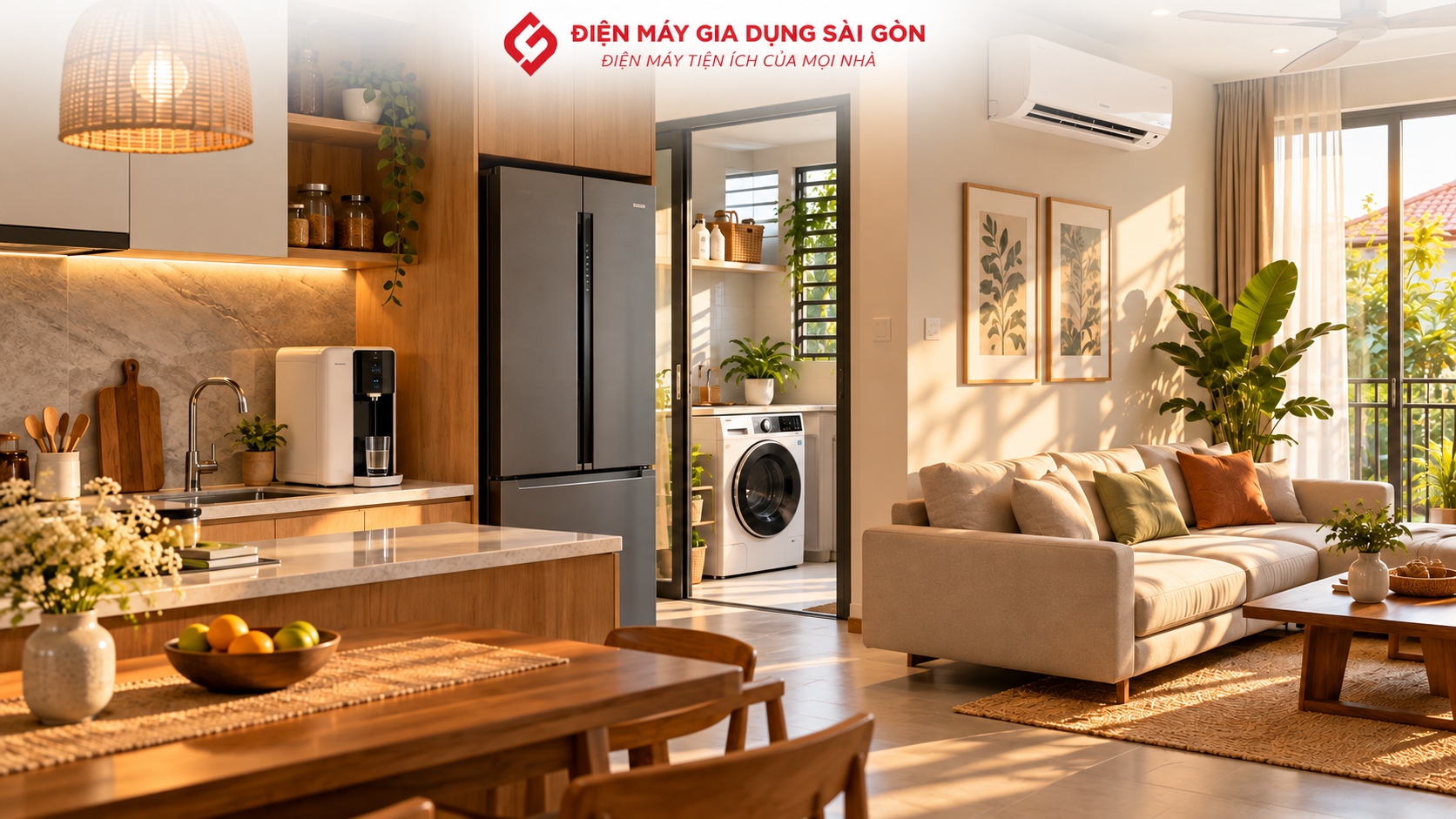Thiết bị điện máy được bố trí đúng nhu cầu trong gia đình và khu vực sử dụng tại Hóc Môn
