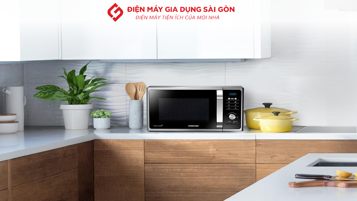 Lò vi sóng Samsung chính hãng thiết kế hiện đại cho gian bếp gia đình