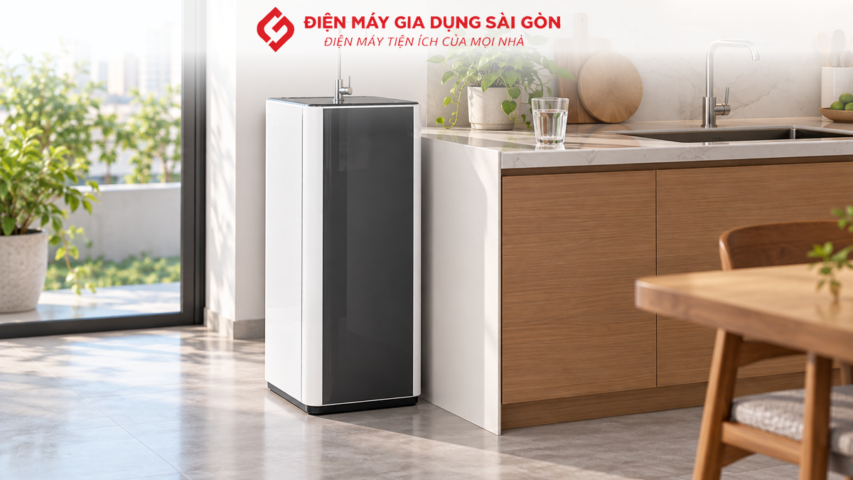 Máy lọc nước RO Karofi KAQ-L06 trong không gian bếp gia đình