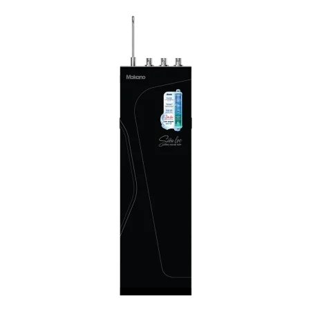 Máy lọc nước Makano MN212 12 cấp với 3 chức năng nước và thiết kế màu đen.