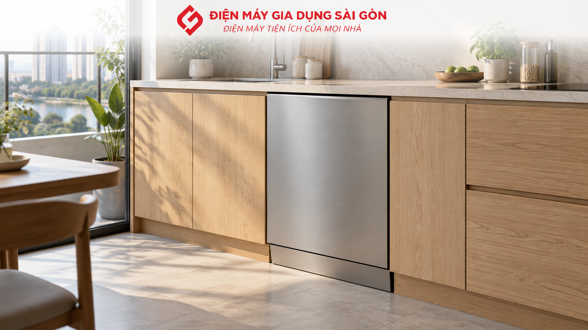 Máy rửa chén lắp âm dưới tủ bếp tại Thủ Đức