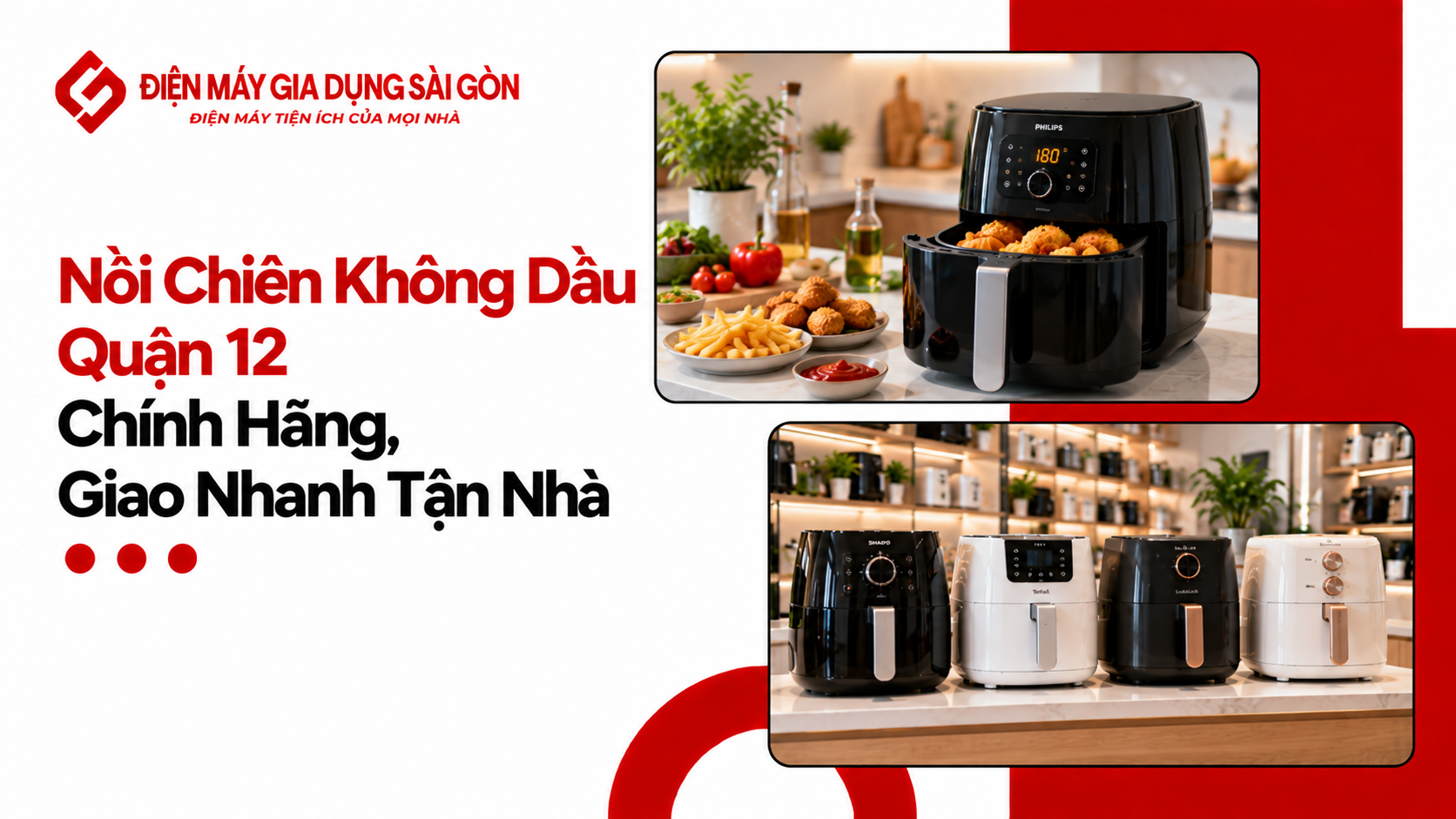 Nồi Chiên Không Dầu Quận 12 Chính Hãng, Giao Nhanh Tận Nhà