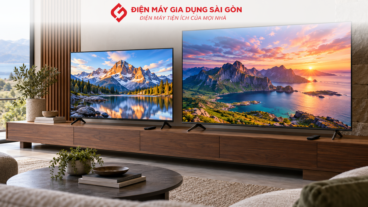 Smart tivi Coocaa 43 inch Full HD, Aqua 50 inch 4K và TCL 65 inch 4K