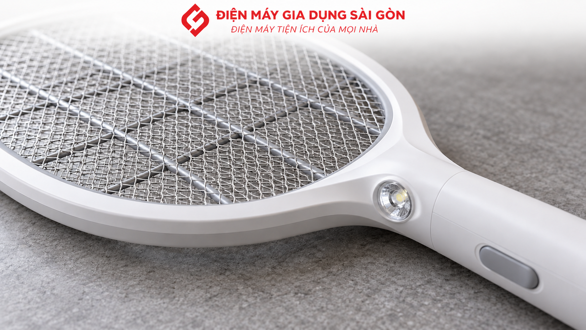 Vợt muỗi Điện Quang ĐQ EMR-02 – WR với tay cầm nhựa và lưới điện